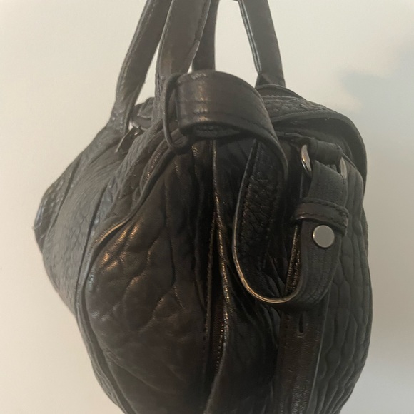 Alexander Wang Rockie Lambskin Leather Satchel Bag with silver studs. - Picture 2 of 5